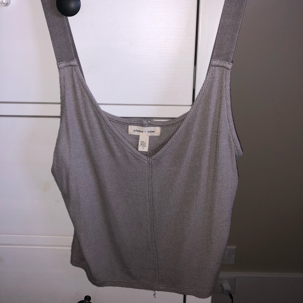 silence and noise tan tank top